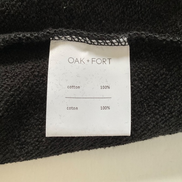 OAK + FORT High Neck Oversized Hoodie Sz S  Black Slouchy Boxy Edgy Grunge Punk - Picture 10 of 11